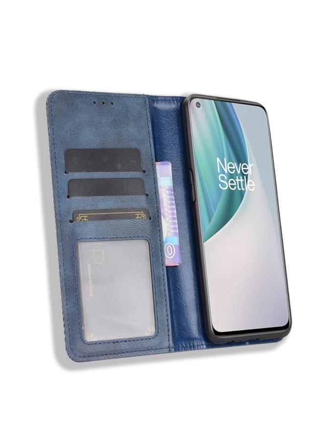 اس-توب جراب لهاتف OnePlus Nord N10 5G بمشبك مغناطيسي بتصميم حصان مجنون بتصميم كلاسيكي، جراب جلدي أفقي قلاب مع حامل وفتحات للبطاقات وإطار للصور - Image 5