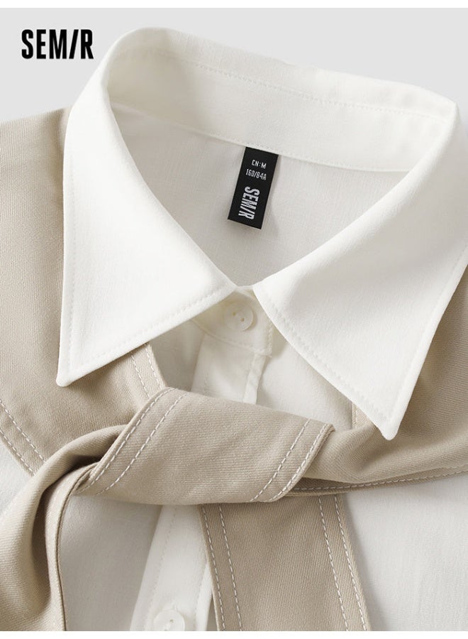 سيمير قميص بتفاصيل شال على الأكتاف للنساء - Image 3