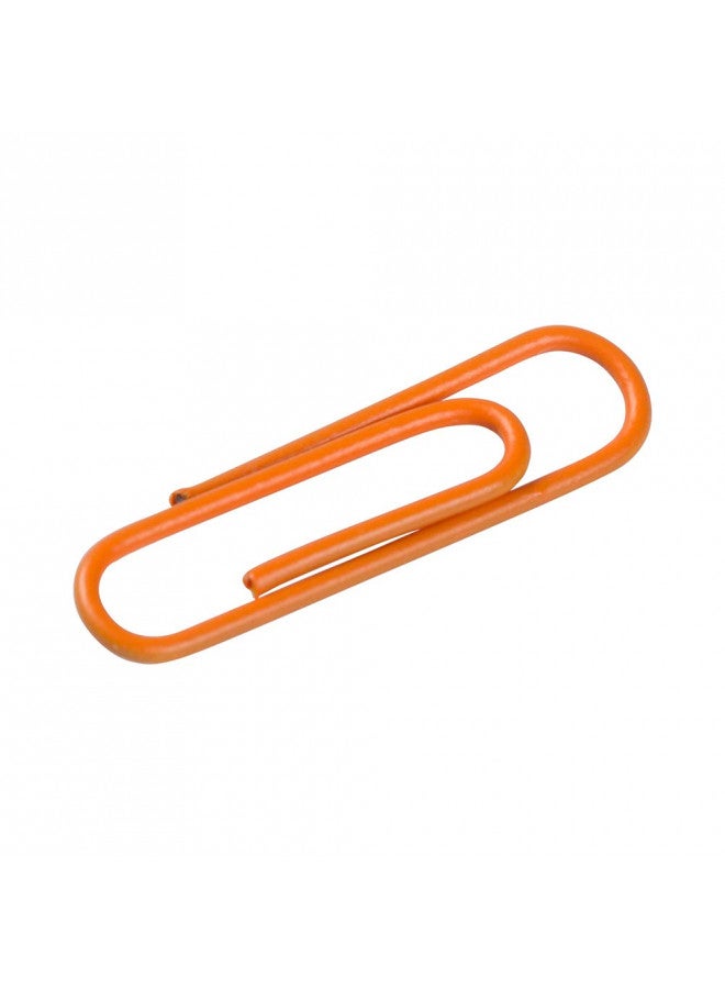 JAM PAPER Colorful Standard Paper Clips - Regular 1 Inch - Orange Paperclips - 100/Pack - Image 3