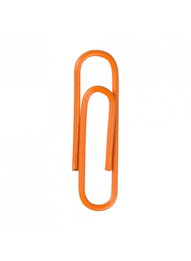 JAM PAPER Colorful Standard Paper Clips - Regular 1 Inch - Orange Paperclips - 100/Pack - Image 2
