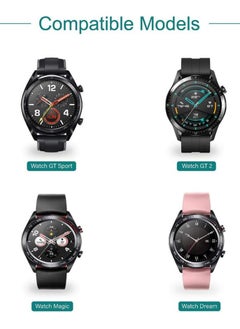 TLAXCA شاحن مغناطيسي متوافق مع Huawei Watch GT، GT2، GT 2e، Honor Watch Magic Magic 2، Honor Watch Dream، Honor Watch GS Pro - كابل شحن USB بطول 3.3 قدم 100 سم - ملحقات الساعة الذكية (أسود)  - Image 2