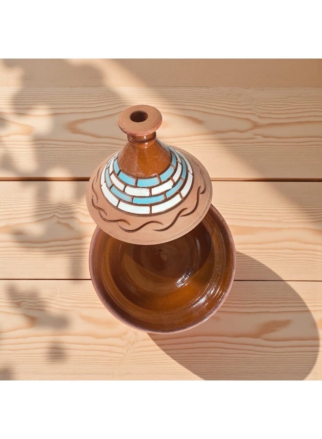 كلور زون بوتري وعاء فخار وبورسلين موديل مغربي مقاس 26 سم - Image 3