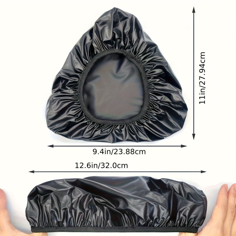 6 Pieces Waterproof Dustproof Bicycle Seat Covers With Elastic Edging Black - Image 2