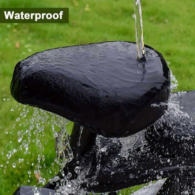 6 Pieces Waterproof Dustproof Bicycle Seat Covers With Elastic Edging Black - Image 5