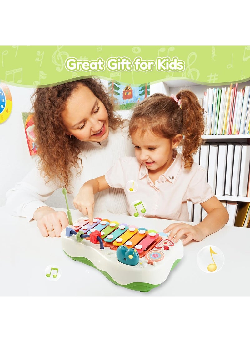 Baby Musical Toys 2 in 1 Baby Toddler Piano Xylophone, 8 Keys Toy Piano for Baby, Learning Development Musical Instrument Colorful Piano Keyboard Toy for Toddlers Birthday Gift for Girls Boys  - Image 2