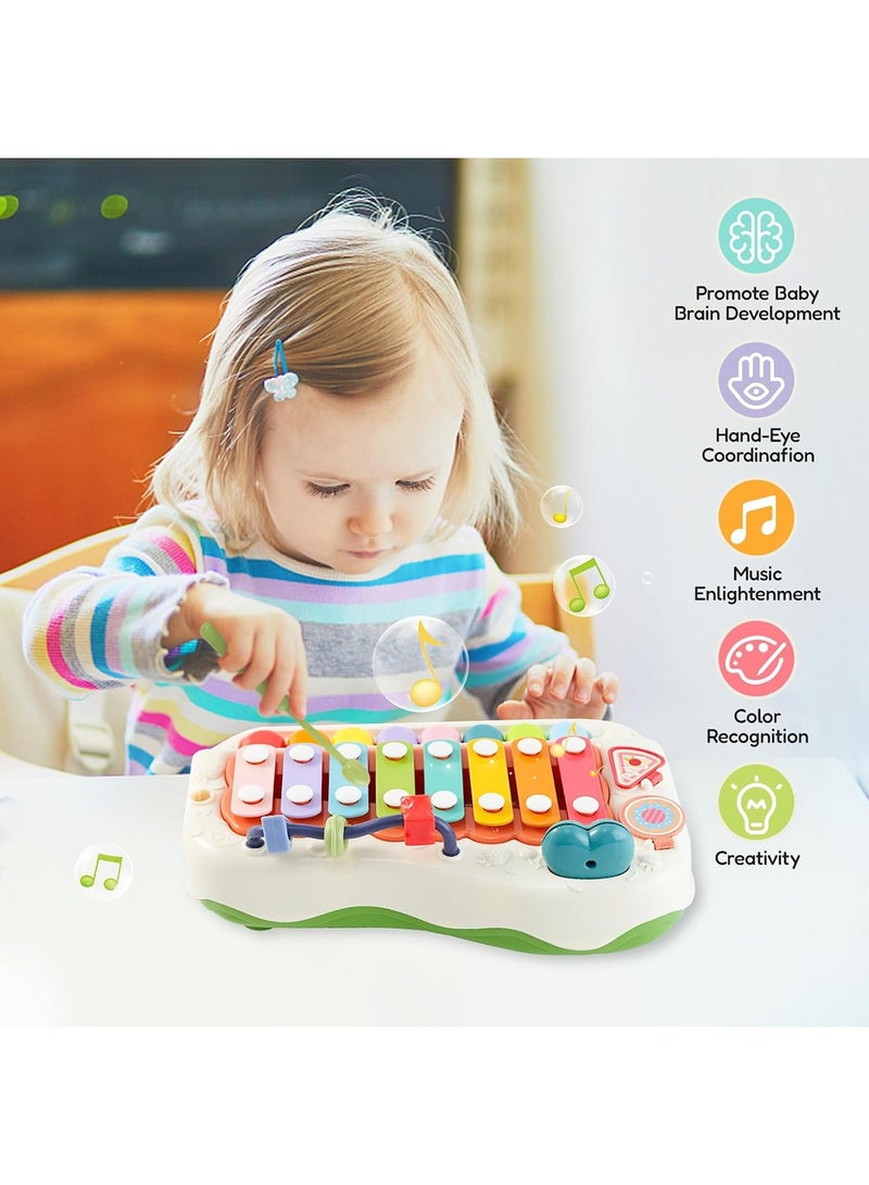 Baby Musical Toys 2 in 1 Baby Toddler Piano Xylophone, 8 Keys Toy Piano for Baby, Learning Development Musical Instrument Colorful Piano Keyboard Toy for Toddlers Birthday Gift for Girls Boys  - Image 3