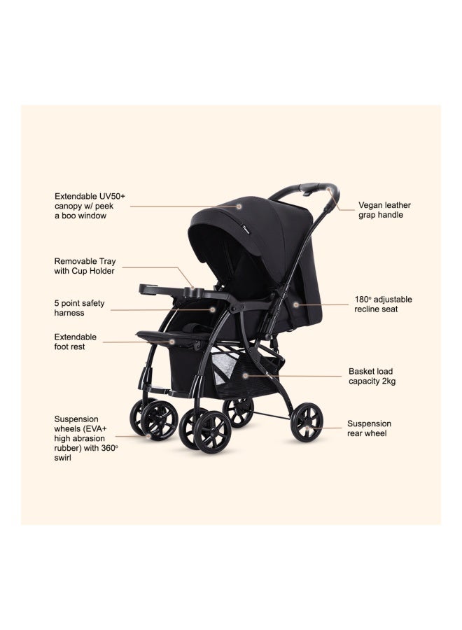 TEKNUM Look at Me Reversible 2 Stroller - Black - Image 2
