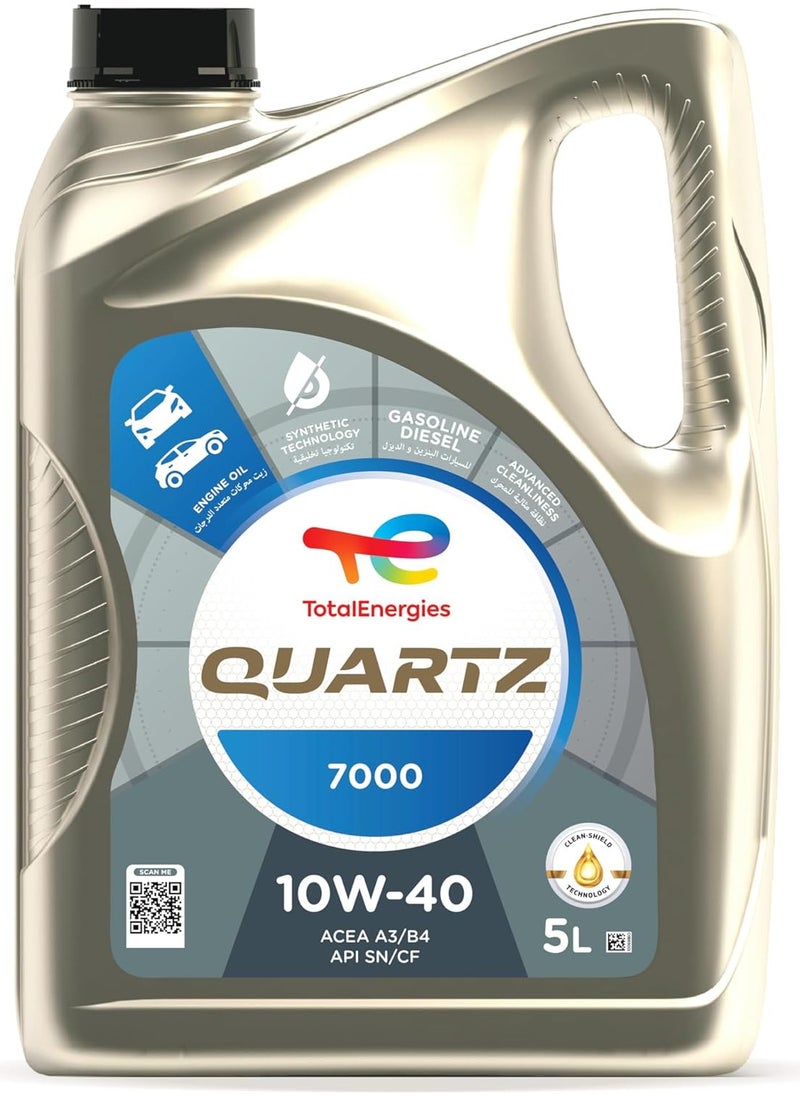 TotalEnergies QUARTZ 7000 10W-40 Synthetic Technology - 5 Liters  - Image 1