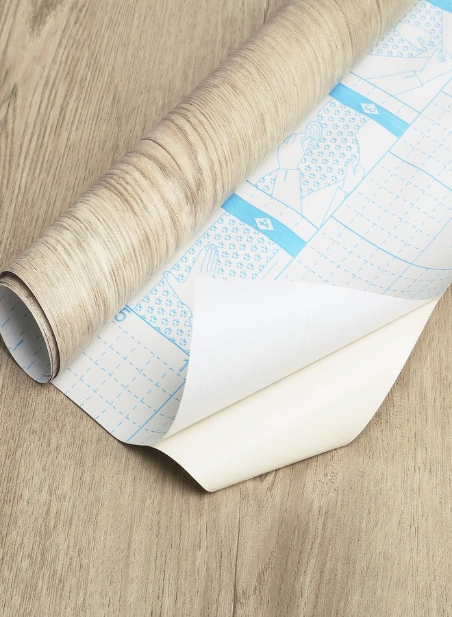 GloryTik 17.7"X78.7"Light Brown Wood Contact Paper Wood Grain Wallpaper Peel and Stick Removable Self Adhesive Rustic Wood Contact Paper for Cabinets Desk Decor - Image 3