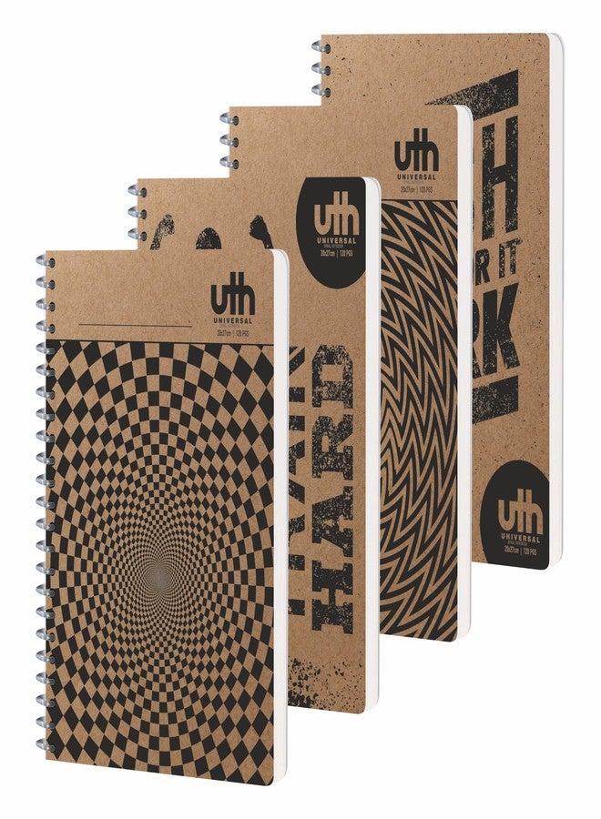 Anupam UTH Kraft 1 Subject Notebook 22 cm x27 cm, 70 GSM, 60 Sheets (120 Pages) College Ruled Spiral Subject Notebook for Work, School Supplies, Home & Office, Writing Journal - Image 5