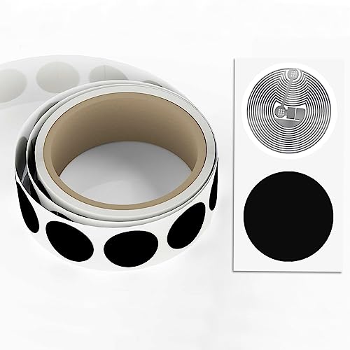 Timeskey NFC 20pcs Ntag213 NFC Chip Black Sticker Tags - 144 Bytes, Compatible with All NFC-Enabled Smartphones - Image 1