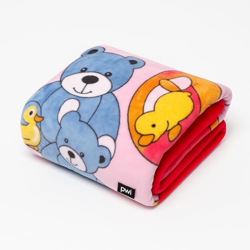 PWI Baby Wrapper Blanket for Newborn | Ultra Soft Cloudy Fabric | Double Layer for All-Season Use | 80x110 cm | Swaddle Blanket for 0–3 Years (Magenta) - Image 1