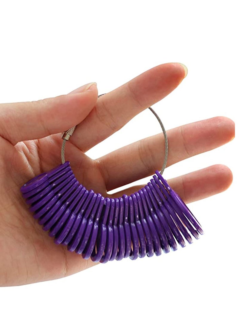 Ring Size Finger Size Gauge Jewelry Measuring Tool Set Rings Making Tools of US Size 1-13 with Half Size and UK Size A - Z 27 Pieces, Clear Scale, Plastic, Compact Size and Lightweight