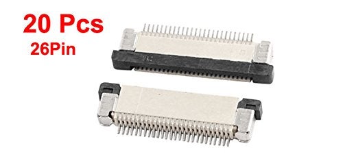 uxcell موصلات كابل فلات مرنة 26 دبوس 0.5 مم بفتحة سفلية 20 قطعة - Image 2