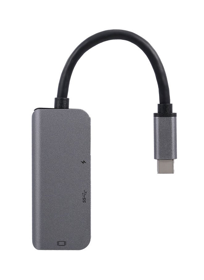 نيبمينينت - محول 3 في 1 من Type-C إلى HDTV مزود بـ منافذ رمادي - Image 1