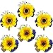Ciandid Ciandid Sunflower Wrist Corsage and Boutonniere Set for Wedding, 3PC Groom Boutonniere & 3PC Bride Wrist Corsage  - Image 2