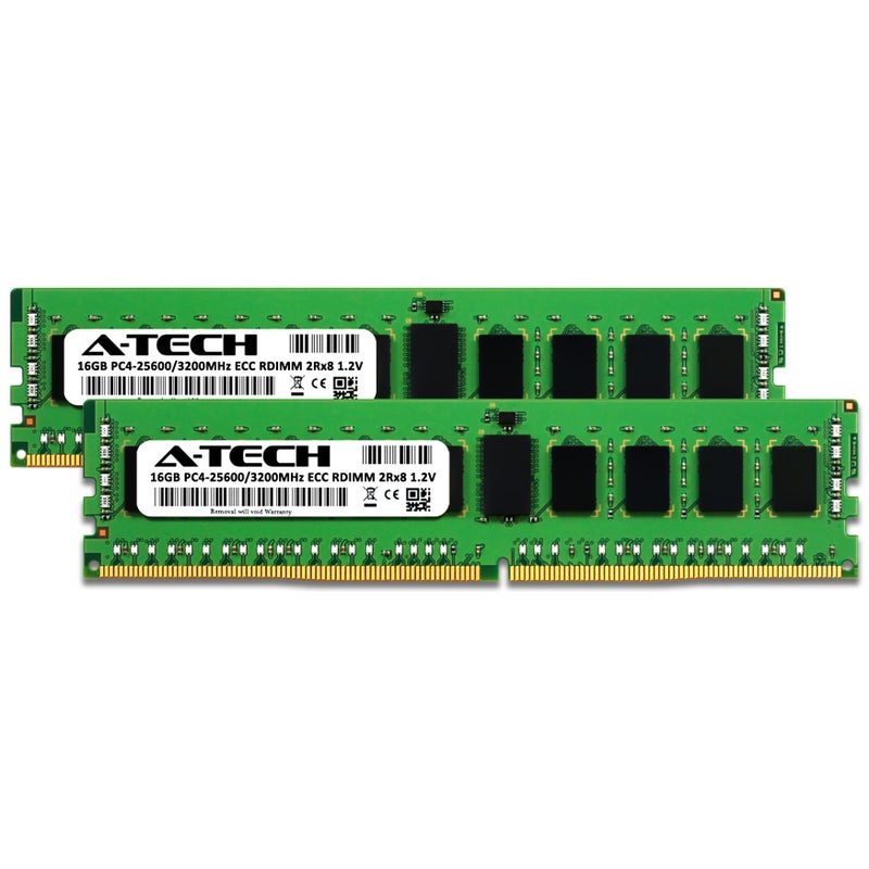 A-Tech 32GB Kit (2x16GB) DDR4 3200MHz PC4-25600 ECC RDIMM 2Rx8 1.2V Dual Rank Registered DIMM 288-Pin Server & Workstation RAM Memory Upgrade Modules (A-Tech Enterprise Series) - Image 2
