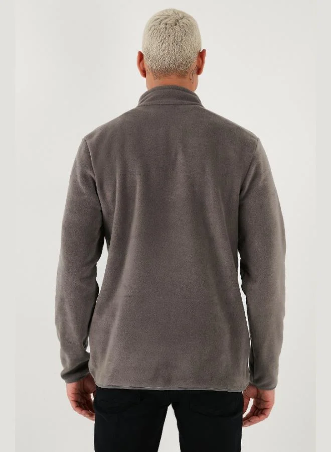 Buratti  Buratti Regular Fit Anti-Pilling Non-Pilling Standing Collar Thick Winter Raised Polar Fleece Men's POLAR 5896700 for Men | Best Price UAE