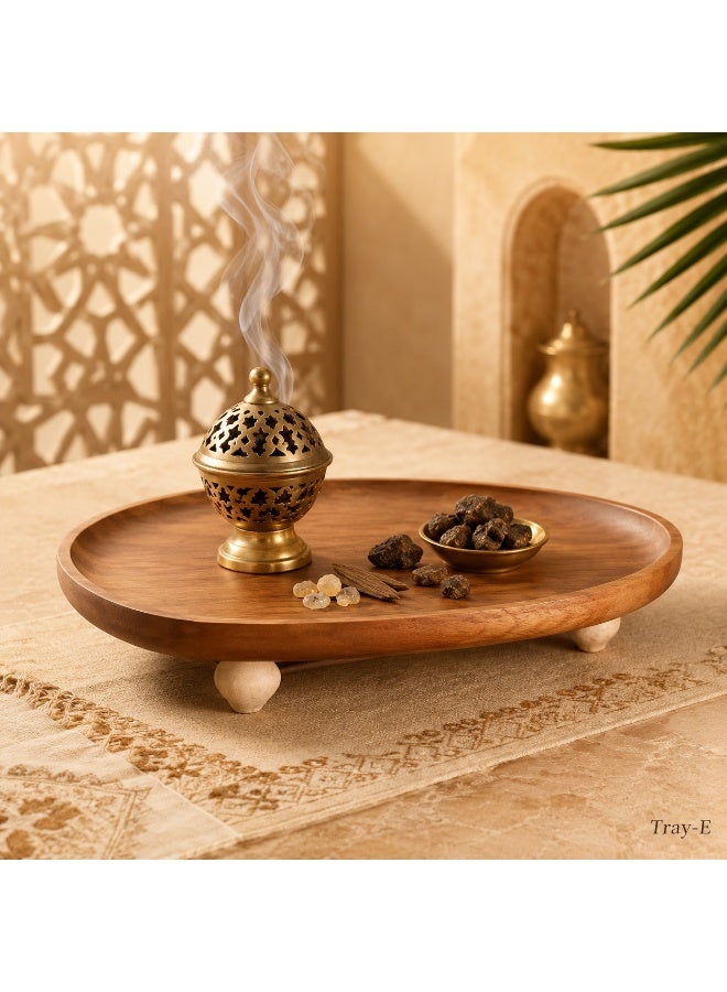 Assorted Sizes Natural Acacia Wood Tray - Decorative Serving Platter for Snacks, Fruits & Home Decor, Durable & Easy to Clean, 1 Piece - Image 4