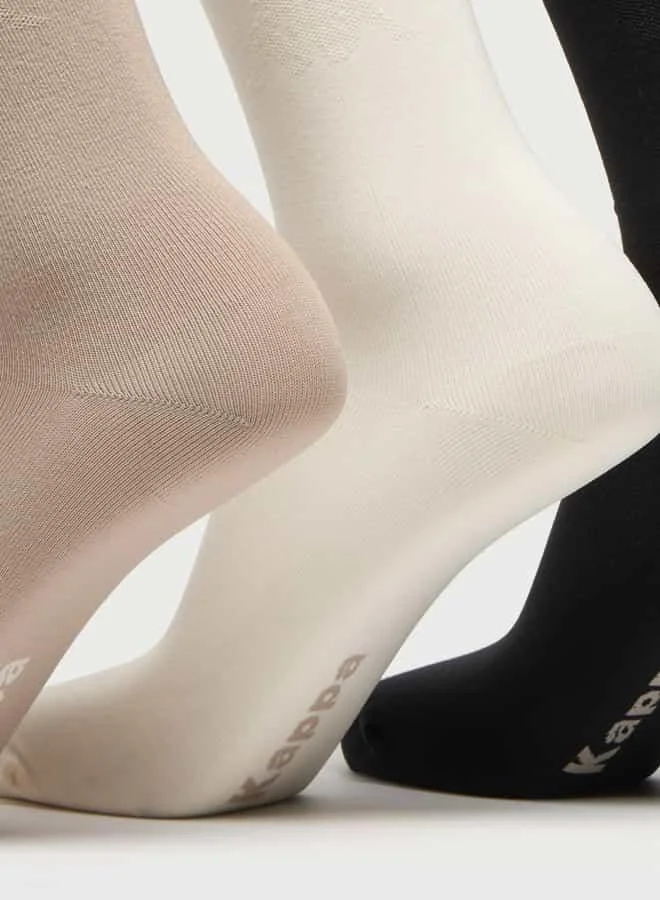 كابا Set of 3 - Kappa Logo Detail Crew Length Socks