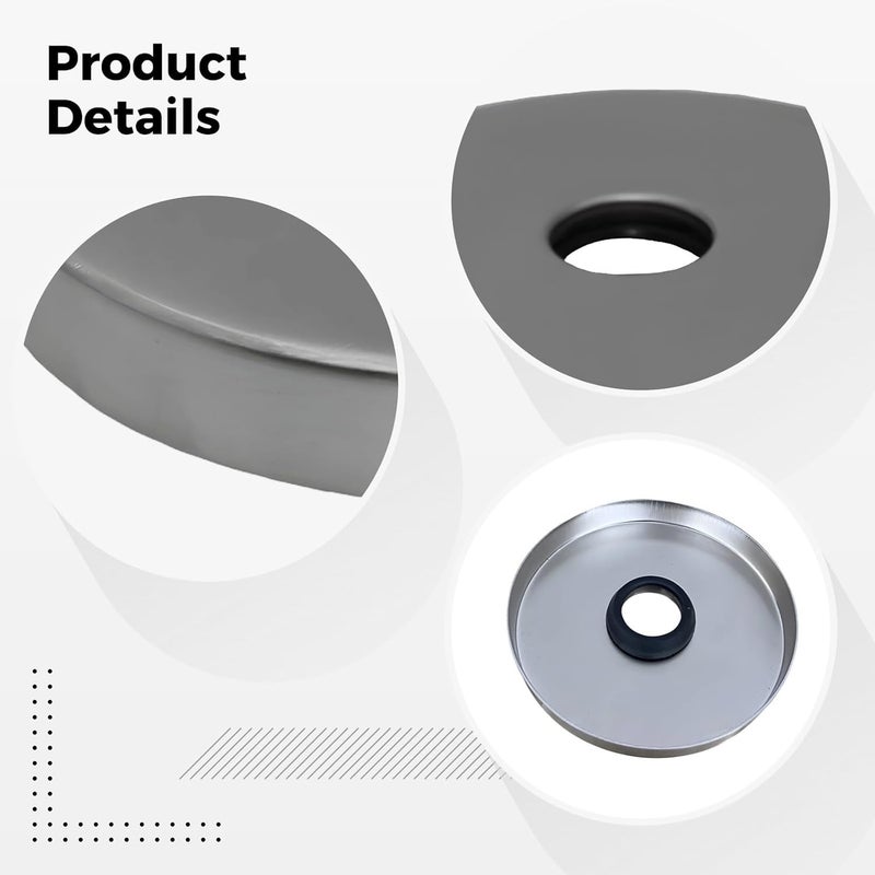 Shower Flange, Easy Installation, Shower Arm Flange Escutcheon Plate, Stainless Steel, Shower Cover, Large Coverage to Hide Wall Flaws, 3.5 Brushed Finish Cover, Fits Standard 1/2 Pipes - Image 4