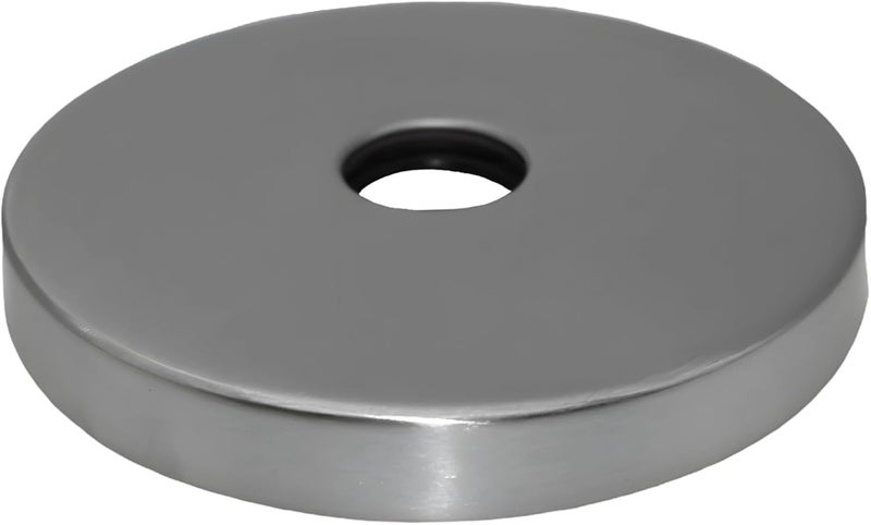 Shower Flange, Easy Installation, Shower Arm Flange Escutcheon Plate, Stainless Steel, Shower Cover, Large Coverage to Hide Wall Flaws, 3.5 Brushed Finish Cover, Fits Standard 1/2 Pipes - Image 1