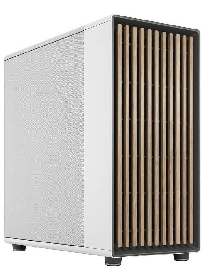 Fractal Design North XL E-ATX Mid Tower Computer Case, Mesh Side Panel, 3x Aspect 140mm PWM Included, Up to 420mm Radiator 9x Fans Support, Dust Filters, Type-C, 2x USB 3.0, White | FD-C-NOR1X-03 - Image 1