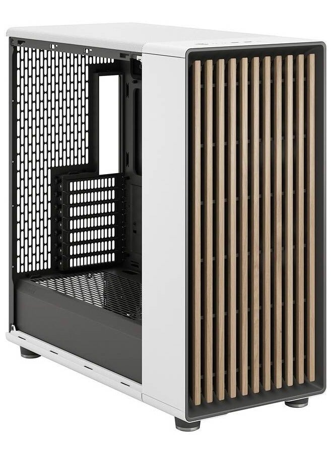 Fractal Design North XL E-ATX Mid Tower Computer Case, Mesh Side Panel, 3x Aspect 140mm PWM Included, Up to 420mm Radiator 9x Fans Support, Dust Filters, Type-C, 2x USB 3.0, White | FD-C-NOR1X-03 - Image 4