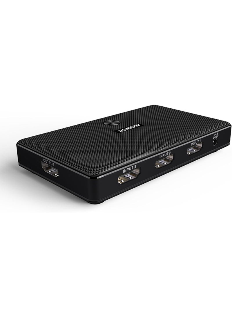 Mowsil HDMI Switch 3 in 1 Out, 4K@60Hz - Image 1