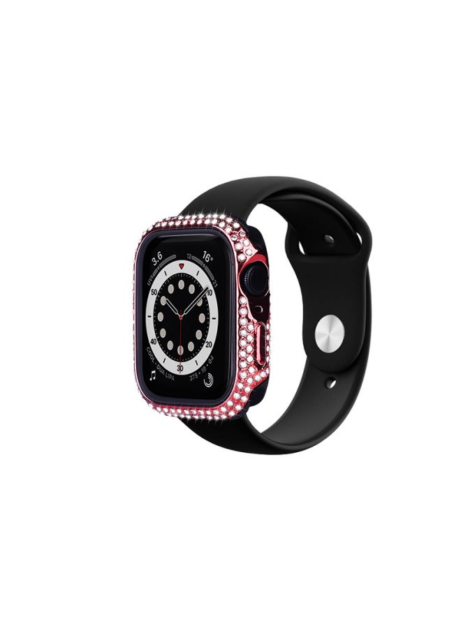 For Iwatch8 For Apple Watch Case Full Drill Electroplated PC + TPU Hollow For Apple Watch Half Bag Protective Case-Color:Green-Exterior Dimension:41mm 【Carton】】 - Image 5