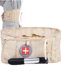 Physical Decompression Back Belt, Spinal Air Traction Belt, Suitable for Lower Back Pain Relief, Back Support & Lumbar Traction Belt (Women & Men One Size Fits)