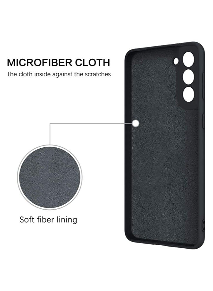 كولور فانس جراب متوافق مع هاتف Samsung Galaxy S21 FE جراب سيليكون لهاتف Samsung S21 FE 5G، غطاء ناعم أسود - Image 3