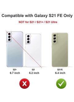 كولور فانس جراب متوافق مع هاتف Samsung Galaxy S21 FE جراب سيليكون لهاتف Samsung S21 FE 5G، غطاء ناعم أسود  - Image 2