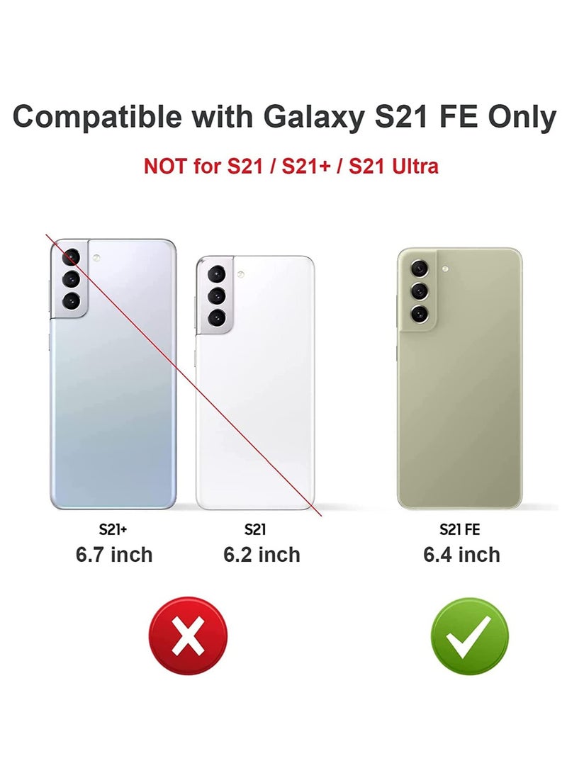 كولور فانس جراب متوافق مع هاتف Samsung Galaxy S21 FE جراب سيليكون لهاتف Samsung S21 FE 5G، غطاء ناعم أسود - Image 2