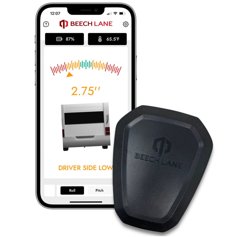 Beech Lane Wireless RV Leveling System, Made in the USA, User-Friendly Phone App With Real-Time Precise Leveling Measurements, Advanced Wireless Camper Leveler, Included AA Batteries, Patented - Image 1