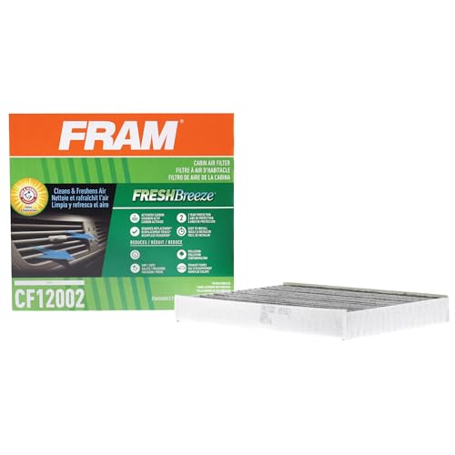 FRAM فلتر هواء المقصورة FRAM Fresh Breeze بديل لسيارات الركاب مع صودا الخبز من Arm and Hammer، سهل التركيب، CF12002 لمركبات كيا - Image 1