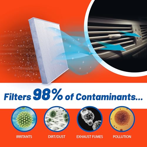 FRAM فلتر هواء المقصورة FRAM Fresh Breeze بديل لسيارات الركاب مع صودا الخبز من Arm and Hammer، سهل التركيب، CF12002 لمركبات كيا - Image 3