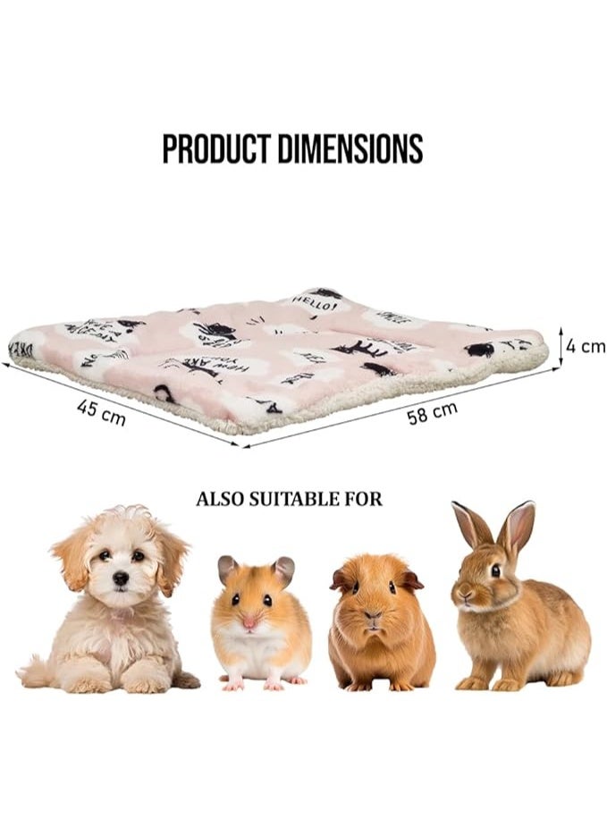 أن ان سي بيتس سجادة سرير للكلاب، بطانية نوم فائقة النعومة للحيوانات الأليفة الصغيرة والمتوسطة، بطانية صوف قابلة للعكس، سجادة للكلاب قابلة للغسل في الغسالة بتصميم مطبوع لطيف، بطانية دافئة للحيوانات الأليفة (58 سم) - Image 2