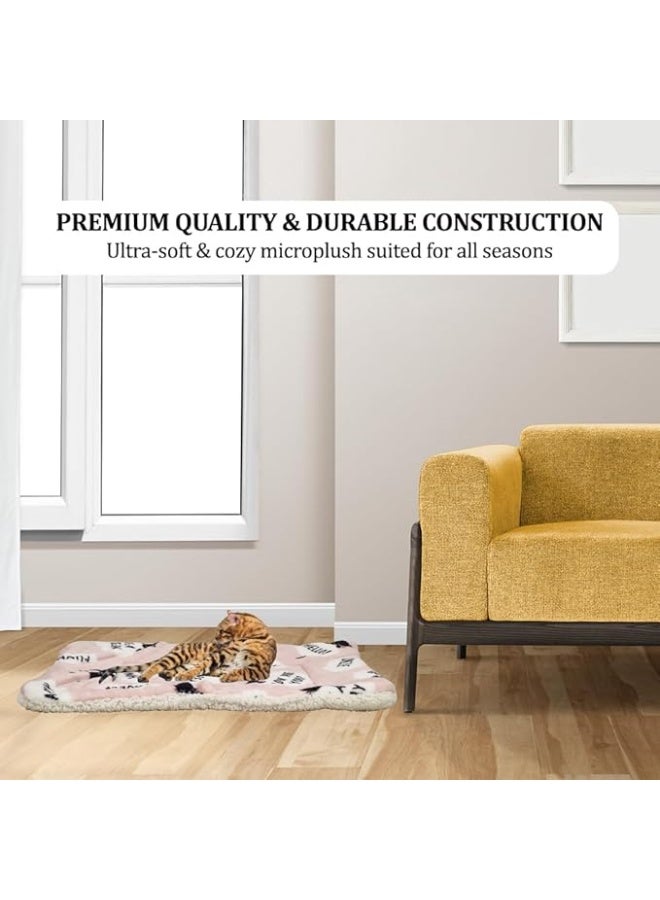 أن ان سي بيتس سجادة سرير للكلاب، بطانية نوم فائقة النعومة للحيوانات الأليفة الصغيرة والمتوسطة، بطانية صوف قابلة للعكس، سجادة للكلاب قابلة للغسل في الغسالة بتصميم مطبوع لطيف، بطانية دافئة للحيوانات الأليفة (58 سم) - Image 5