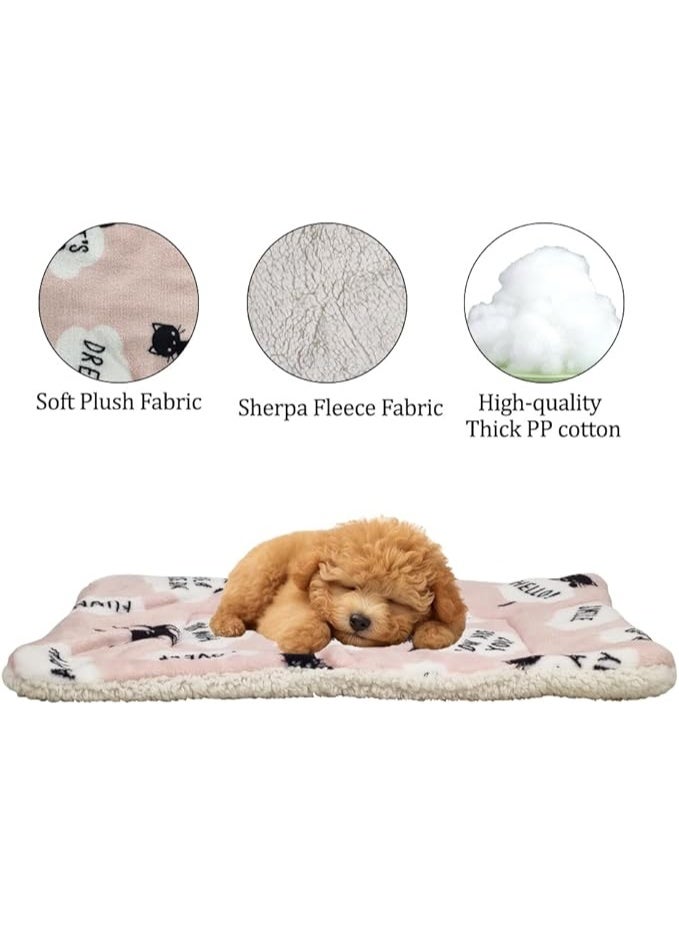 أن ان سي بيتس سجادة سرير للكلاب، بطانية نوم فائقة النعومة للحيوانات الأليفة الصغيرة والمتوسطة، بطانية صوف قابلة للعكس، سجادة للكلاب قابلة للغسل في الغسالة بتصميم مطبوع لطيف، بطانية دافئة للحيوانات الأليفة (58 سم) - Image 3