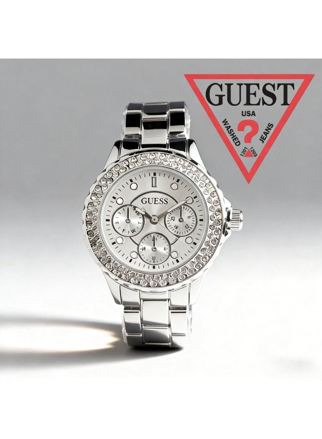 Marciano by Guess jewelry watch, white dial inlaid with diamonds.
