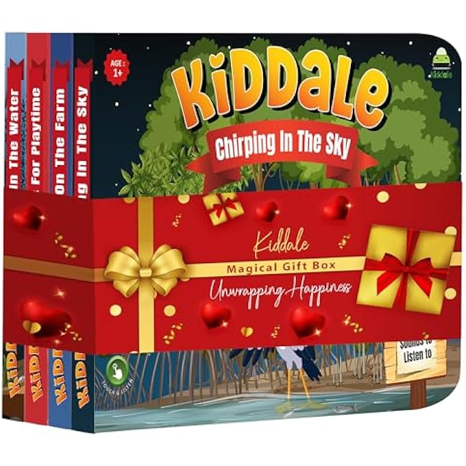 PACK OF 4 RHYMES BOOK|8 CLASSICAL +16 RHYMES EACH FOR FARM,AQUATIC ANIMALS & BIRDS |28 SOUNDS EACH|INTERACTIVE TOUCH N PLAY SOUND BOOK|BEST MUISCAL GIFT FOR 1-3 YEARS|SING ALONG BOOKS - Image 1