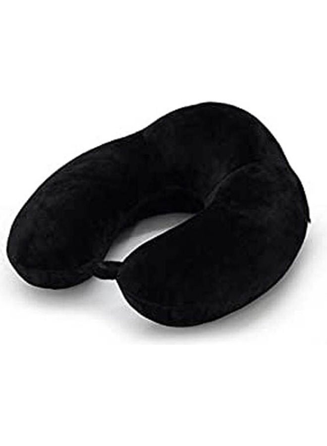 NIBEMINENT Neck Pillow U Shape Head Rest Car Travel Pillows Home Office Accessory Cotton Blend Black 