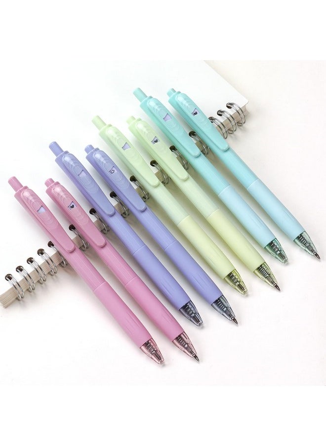 WRITECH - Gel Pens Fine Point: Retractable Black Ink Pen Smooth Writing 8Ct 0.7Mm Medium Point Tip For Journaling Note Taking No Bleed & Smear & Smudge Vivid Color Barrel Silent Click Peekaboo Set - Image 1