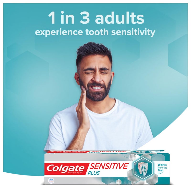Colgate معجون أسنان كولجيت سنسيتيف بلس، معجون أسنان مع تركيبة برو أرجين لتخفيف الحساسية، 140 جرام (عرض حزمة كومبو) - Image 2