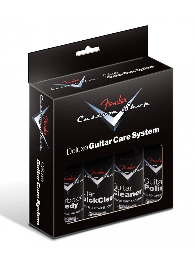 FENDER Fender Guitar Super Care Kit Bundle with Speed Stick String Cleaner, Custom Shop Deluxe Guitar Care System 4 Pack, Super-Soft Dual-Sided Microfiber Cloth, and Fender Factory Microfiber Cloth  - Image 2