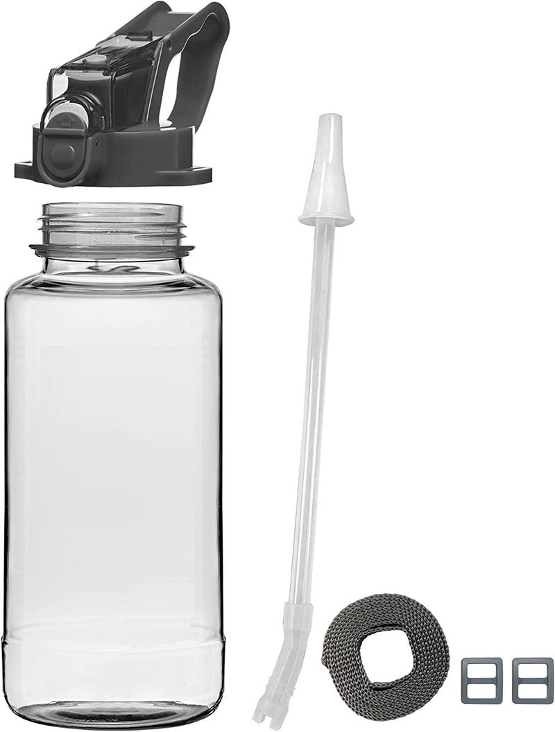 Drofail Unbreakable Plastic Water Bottle 2 Liter With Straw And Strap Sipper Bottle 64 OZ Capacity Drink Bottle For Man Woman Office Bottle 2 Liter - Image 3