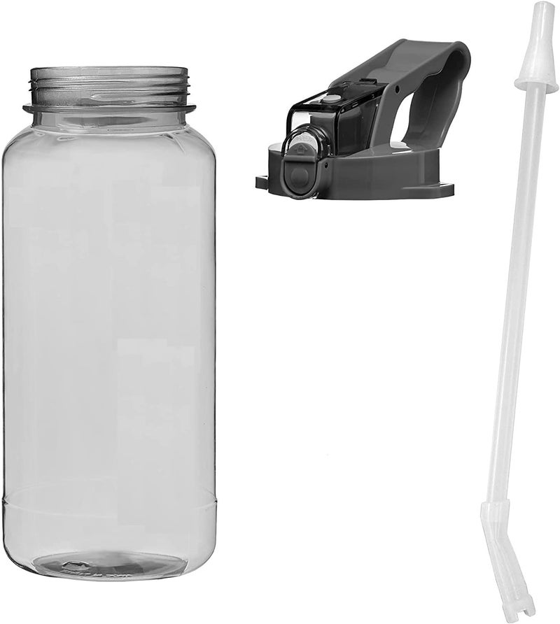 Drofail Unbreakable Plastic Water Bottle 2 Liter With Straw And Strap Sipper Bottle 64 OZ Capacity Drink Bottle For Man Woman Office Bottle 2 Liter - Image 2