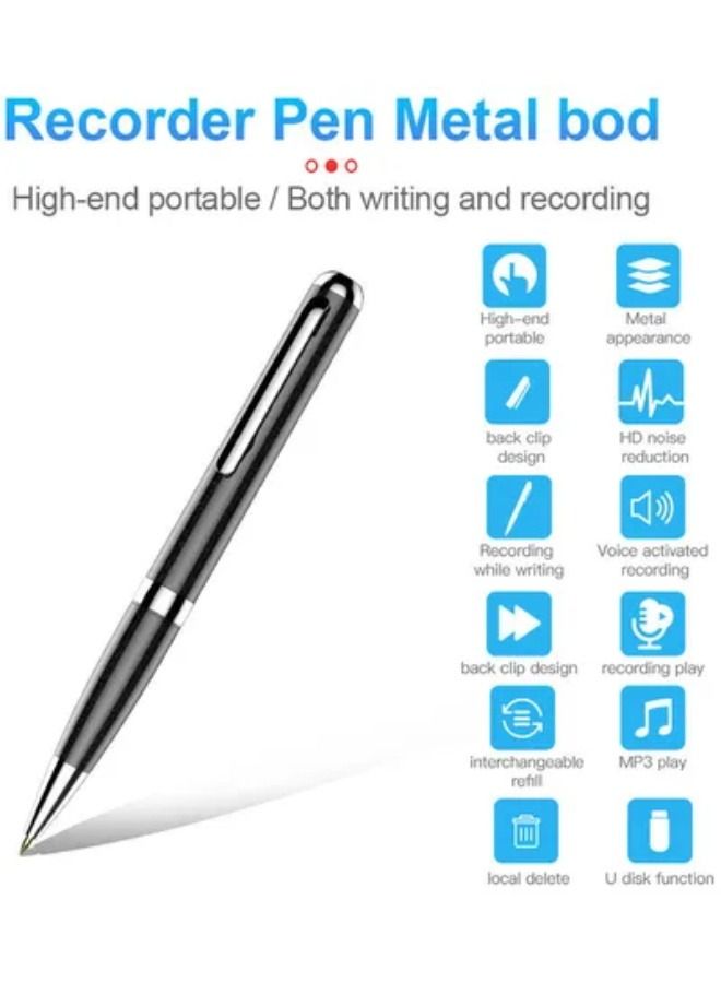 مسجل صوت رقمي 16 جيجابايت مسجل صغير مع شاحن USB - Image 4