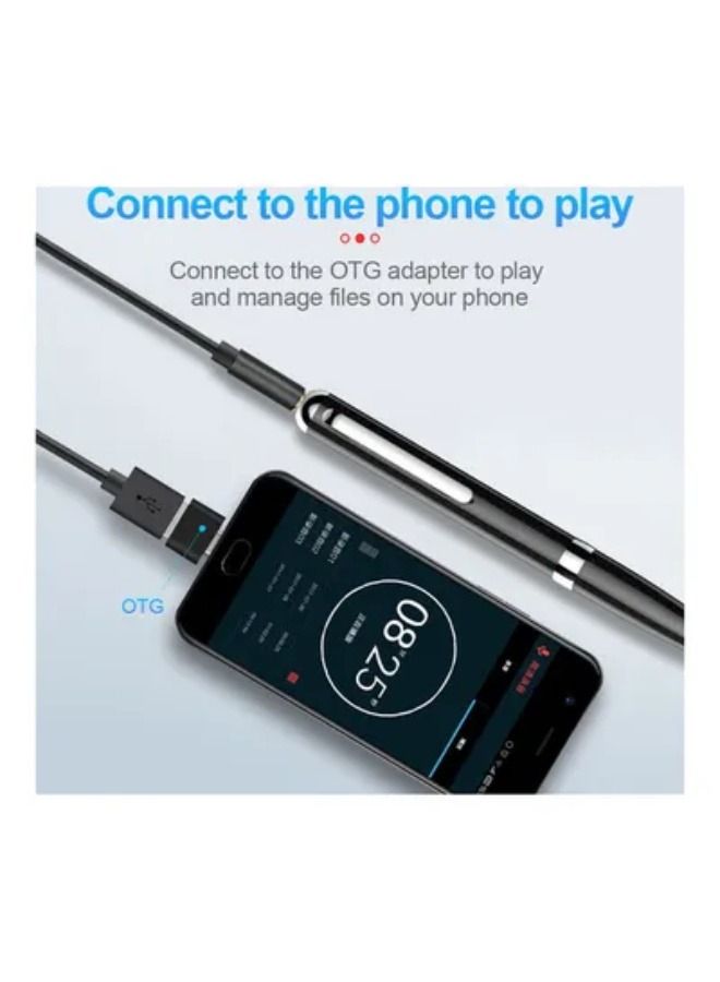 مسجل صوت رقمي 16 جيجابايت مسجل صغير مع شاحن USB - Image 3